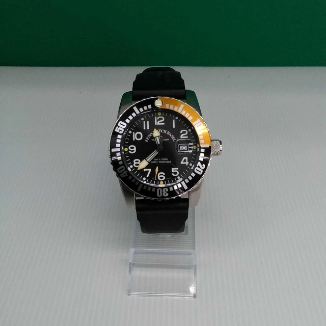 ZENO-WATCH 4349-515 Quartz watch rubber belt Used from Japan