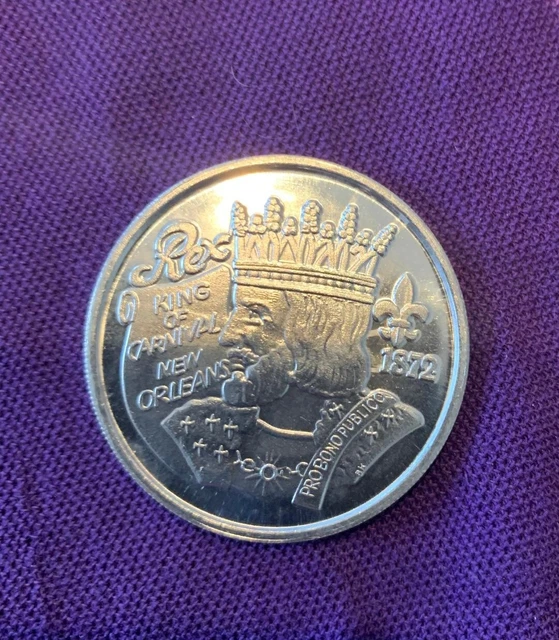 ALUMINUM REX MARDI Gras Doubloon 2024 3.50 PicClick