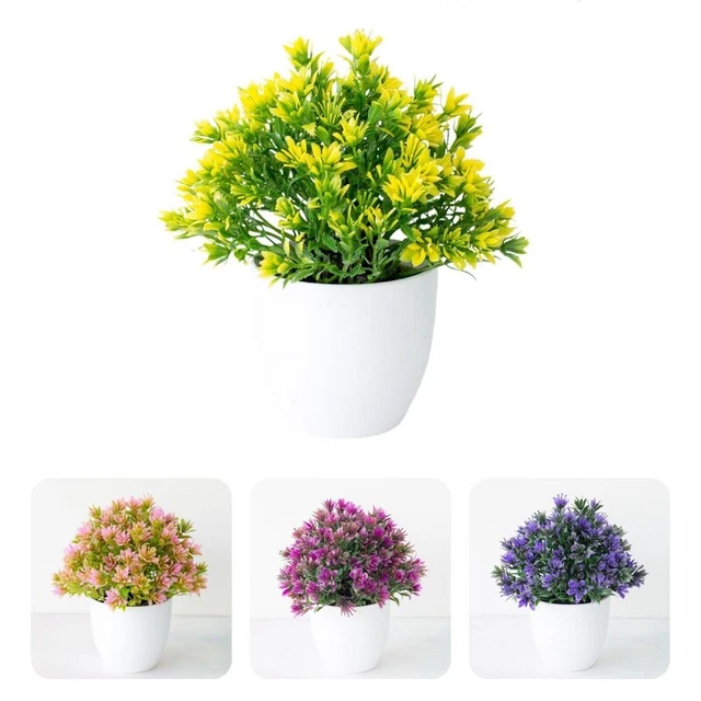 Simulación planta en maceta animada exquisito escritorio decorativo bonsái