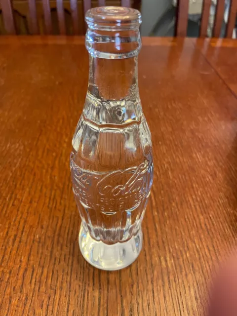 Rare Solid Clear Glass Coca-Cola Bottle Collectible 6 Oz.Bottle