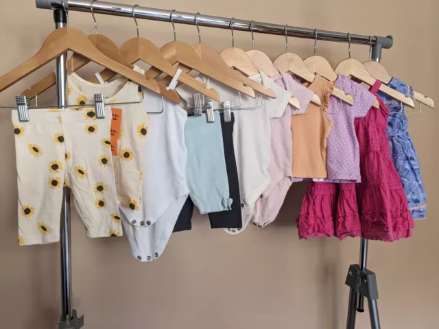 Girls Clothes Bundle 3-6 Months Baby Girl Summer Dress T Shirts Vests Leggings