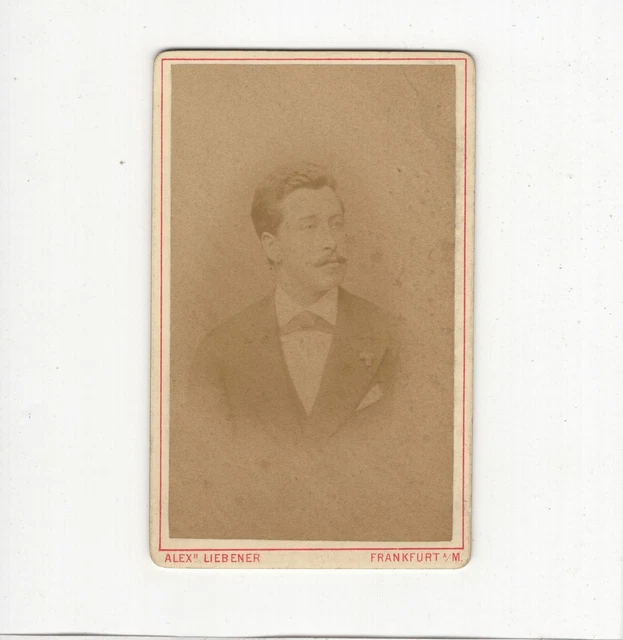 CDV Foto Herrenportrait - Frankfurt Main 1880er