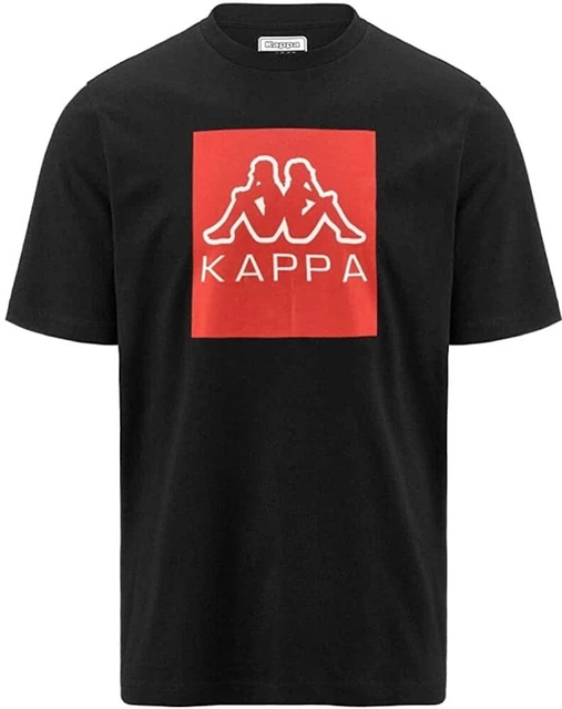 LOISIRS T SHIRT HOMME Kappa Banda 222 Noir LOGO EDIZ Coton je joue