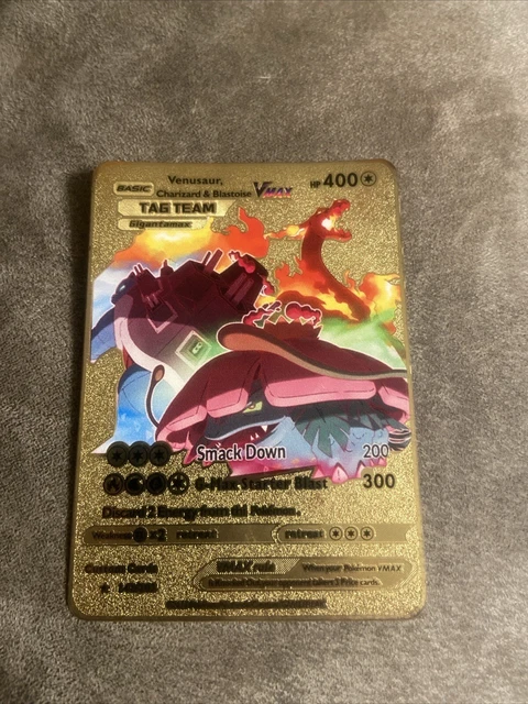 POKEMON GOLD CHARIZARD Blastoise Venusaur Vmax Tag Team Card HP 400 Starter  $110.00 - PicClick