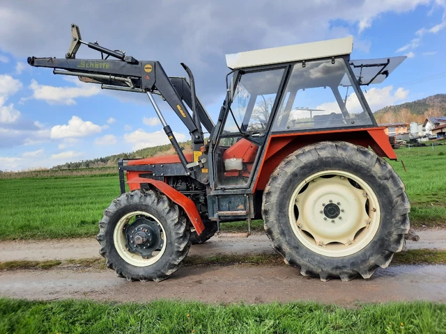 traktor schlepper gebraucht mit Allrad und Frontlader