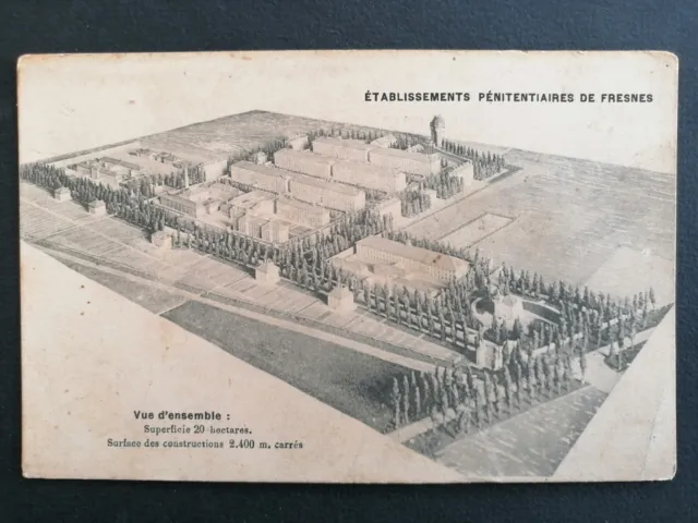 Antique FRESNES PENITENTIARY ESTABLISHMENTS Prison Bath Jail Postcard