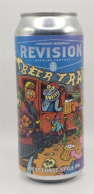 Craft Beer Can Revision Brewing Company Beer Train West Coast Style IPA Rabbit