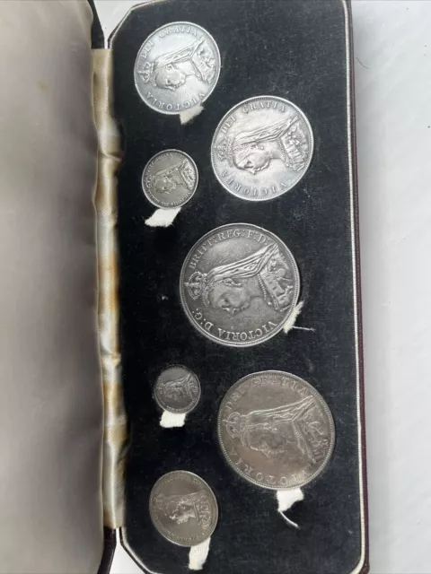 Queen Victoria  - 1887 -  Jubilee. Silver Specimen Coin Set -  Boxed