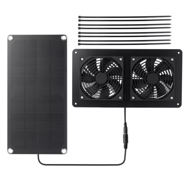 Energy efficient 10W solar powered ventilation fan for small animal houses