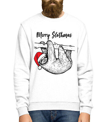 Sloth Christmas Jumper Merry Slothmas Men Lady Kid Funny Ugly Sweatshirt L375
