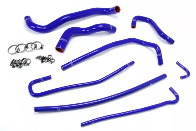 HPS Reinforced Blue Silicone Radiator   Heater Hose Kit Coolant for Chevy 97-04