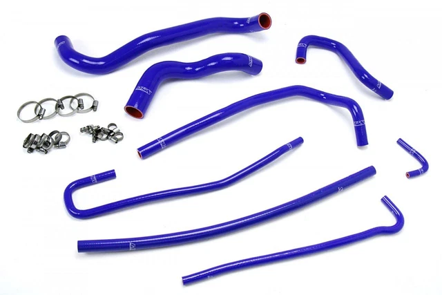 HPS Reinforced Blue Silicone Radiator   Heater Hose Kit Coolant for Chevy 97-04