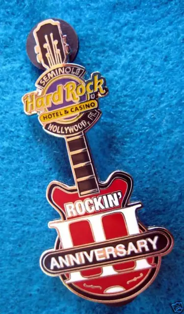 HOLLYWOOD FL HOTEL & CASINO ROCKIN 3RD ANNIVERSARY GUITAR Hard Rock Cafe PIN