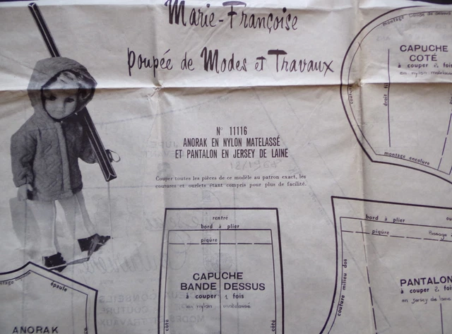 MODES & TRAVAUX PAGE POUPEE ORIGINALE Françoise