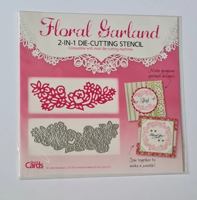 Floral Flower Garland 2 In 1,die Cutting Stencil.  New Craft Cardmaking