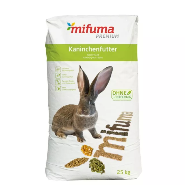 (0,99€/kg)  Mifuma Basis 25 kg Kaninchenfutter kleine Rassen 3 mm Pellets