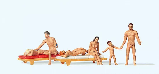 Preiser 10439 Gauge HO - Scale 1:87 Couples on the nude beach