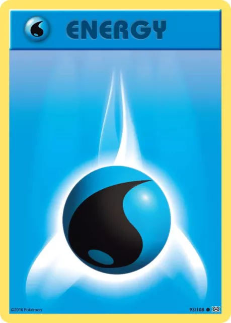 Water Energy 93/108 XY Evolutions Pokemon Card NM