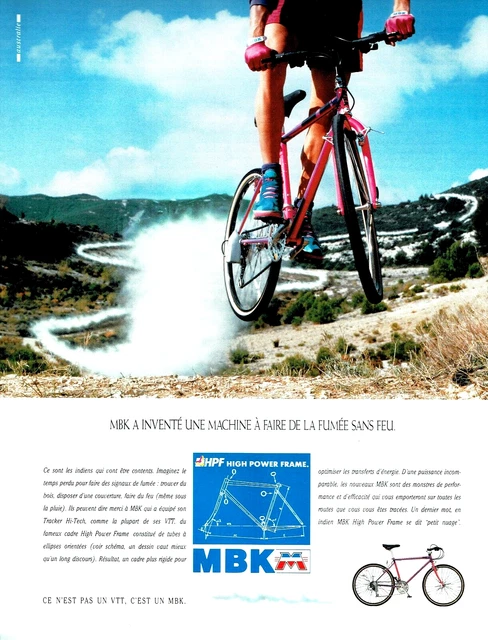 Publicité Advertising 1123 1989 MBK vélo vtt Ibex des A 3,50