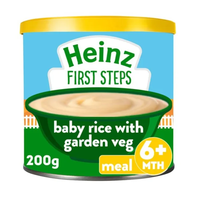 Heinz First Steps Dinner Baby Rice with Garden Veg baby Food 6+ Months 200g