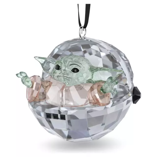 Neuf Swarovski Cristal Star Wars Grogu Ornement #5652545 Tout Nib Noël Save $ F/