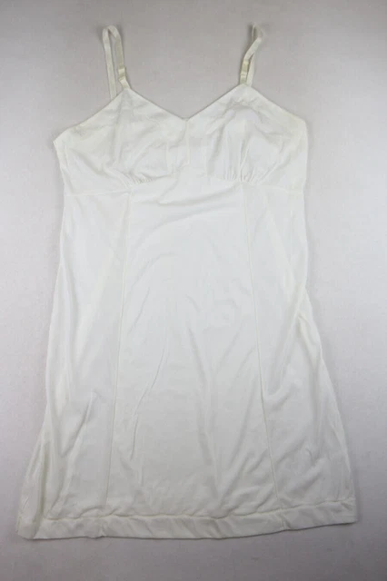 Vintage Women's Ivory White Dress Slip - 44In Bust