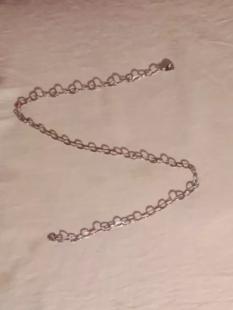 Réf 02: Chaine/collier pour pendentif 48cm neuve en argent, Produit en Espagne