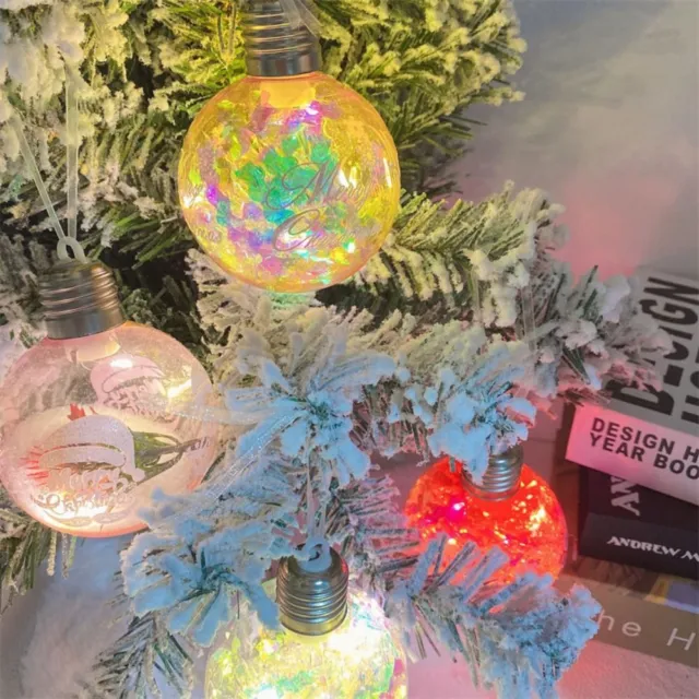 Ornement d'arbre de Noël Boule de Noël Lumières  Fournitures de fête