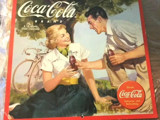 Coca Cola 16-Month 2004 Calendar - Nostalgic Collection of Coca Cola Advertising