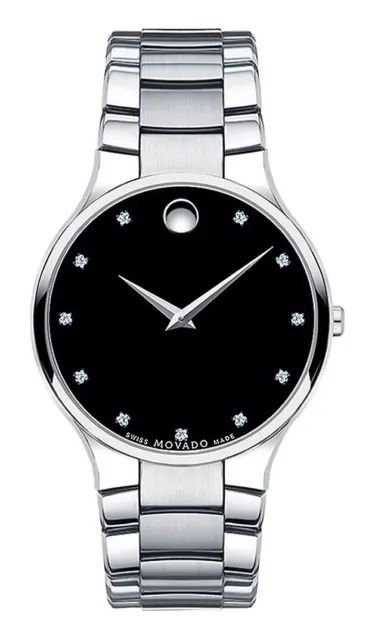 Movado Men's 0606490 Diamond Dial Swiss Quartz Stainless Steel Watch