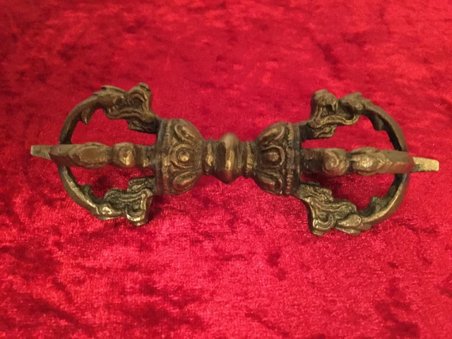 Phurba Cetro Santo Varilla Zeremonie Bronce Tíbet