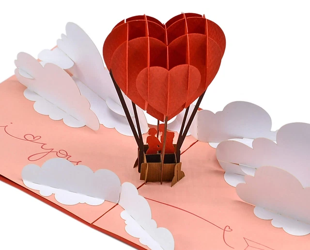 Carte Pop-up 3D Musicale Loutre | Avec Lumière Et Musique | Saint-Valentin, Anniversaire, Mariage | 15x20,1 Cm