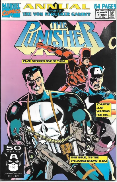 The Punisher Comic Book Volume 2 Annual #4 Marvel Comics 1991 VERY FINE