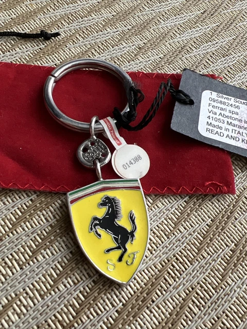 Ferrari Sterling 925 keychain Yellow Ferrari Key Ring Made in Italy