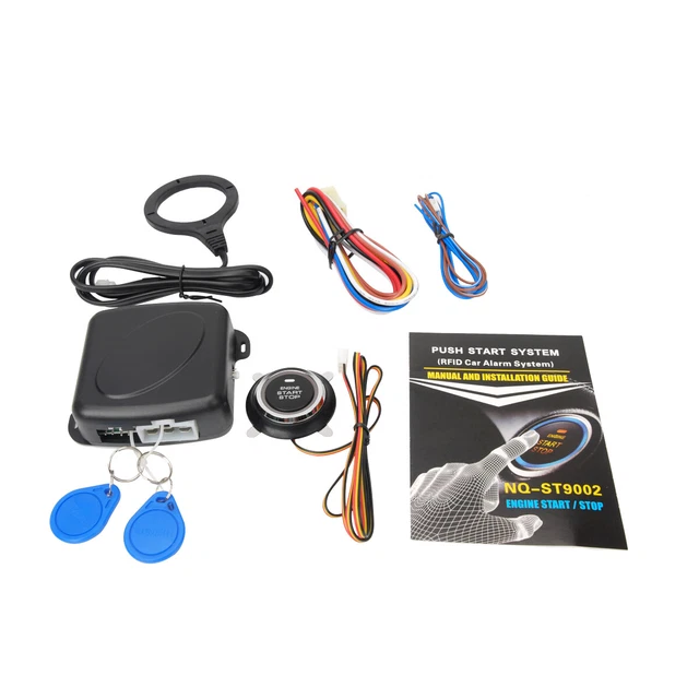 Car Alarm Start Stop Engine Push Button RFID Lock Ignition Keyless Entry System
