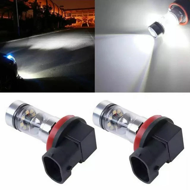 2PCS 100W H11 H8 High Power 6000K White LED Fog Light Driving Bulbs Universal