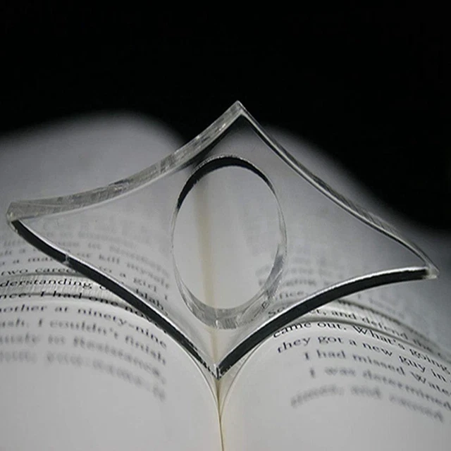 Acrylic Book Paper Clips Page Holder Stationery School Office Bookmarks (L) 3