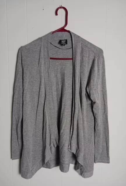 BOBEAU Womens Gray Ultra Soft Cozy Cardigan Open Front Sweater Size Small