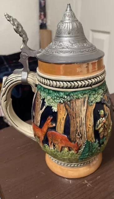 Vintage Beer Stein Made In Germany “Big Buck”