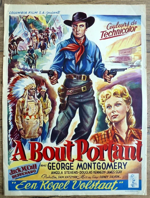 belgian poster western JACK McCALL DESPERADO, GEORGE MONTGOMERY, ANGELA STEVENS