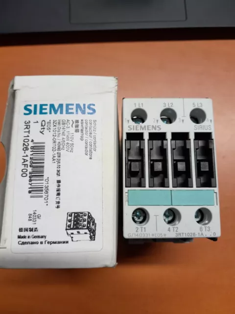 Siemens Sirius 3RT1026-1AF00  400v contactor 110v coil  New old Stock