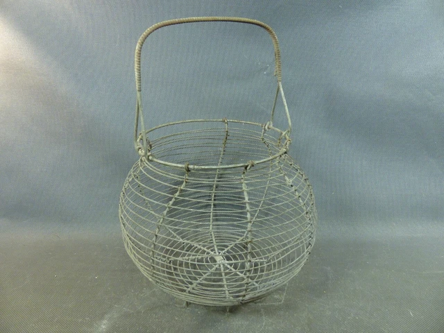 ANCIEN PANIER PORTE-VERRE En Fil De Fer Vintage 1900-20 Art Populaire France EUR 23,00 - FR