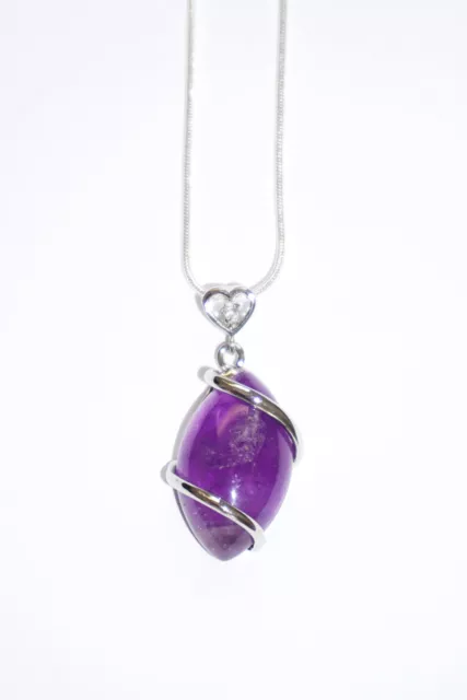 Silberkette mit Amethyst Anhänger