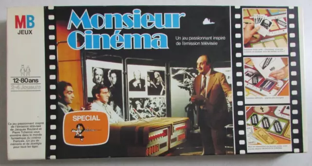 Jeu de société Monsieur Cinéma MB Jeux 1976 (Manque 1 carte n° 9 Lino Ventura)