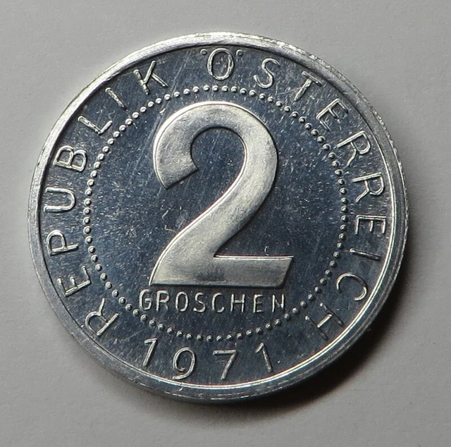 Austria 2 Groschen 1971 Aluminum KM#2876 Proof