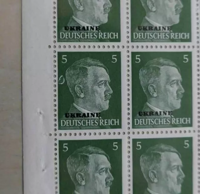 Dt.Bes.II.WK.Ukraine, Nr. 4I,4(99), 5 Pfg.Hitler 1941 im kpl. Bogen. Mi. 1000,-