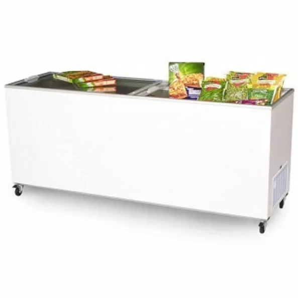 New 672L Sliding Flat Top Glass Lid Door Chest Freezer Bromic CF0700FTFG **