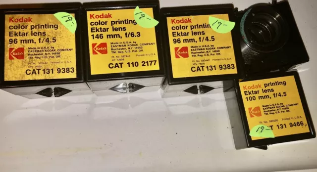 (NEED SAVING!) Vintage Kodak Printing Ektar Lens Mini Lot