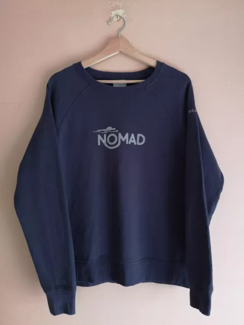 Columbia marineblau Nomadendruck Pullover mit Rundhalsausschnitt Baumwolle/Poly - Damen groß