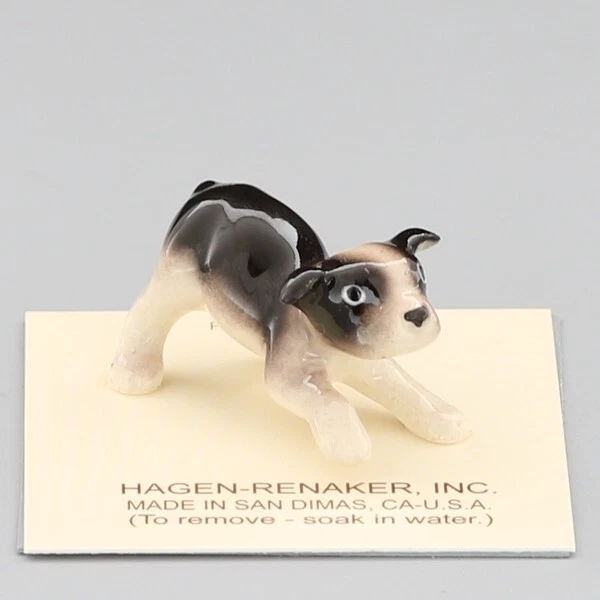 Hagen-Renaker Miniature Ceramic Dog Figurine Boston Terrier Pup Final Edition